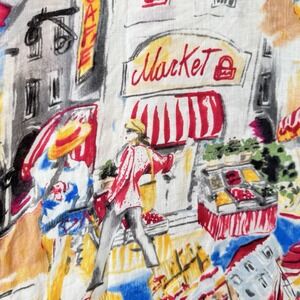 Vintage Liz Claiborne Linen Skirt 6 Petite French Country Market Pin-Up Girls